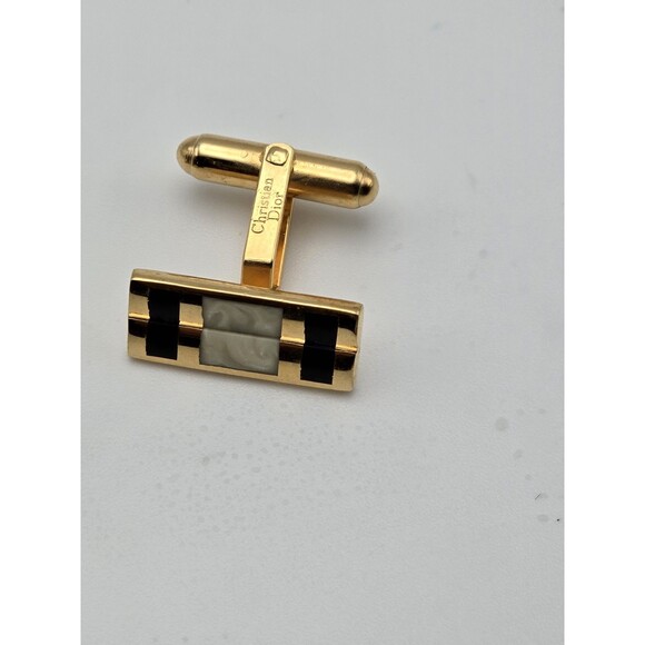 Vintage Christian Dior Cufflinks, Tie Clip & Money Clip Set – Gold-Tone with... - Picture 6 of 6